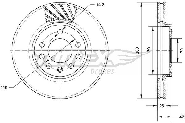 TOMEX Brakes TX 70-11 Brake Disc