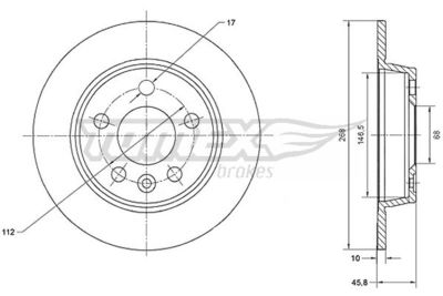 Brake Disc TOMEX Brakes TX 70-16