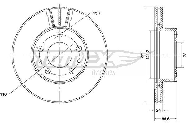 TOMEX Brakes TX 70-19 Brake Disc
