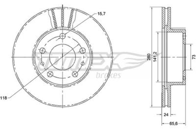 Brake Disc TOMEX Brakes TX 70-19