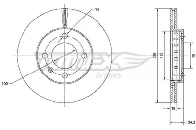Brake Disc TOMEX Brakes TX 70-20