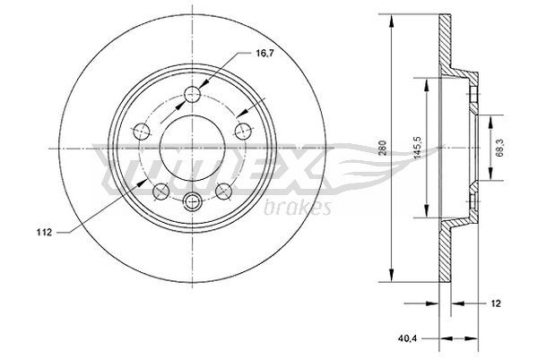 TOMEX Brakes TX 70-26 Brake Disc