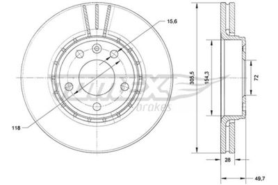 Brake Disc TOMEX Brakes TX 70-27