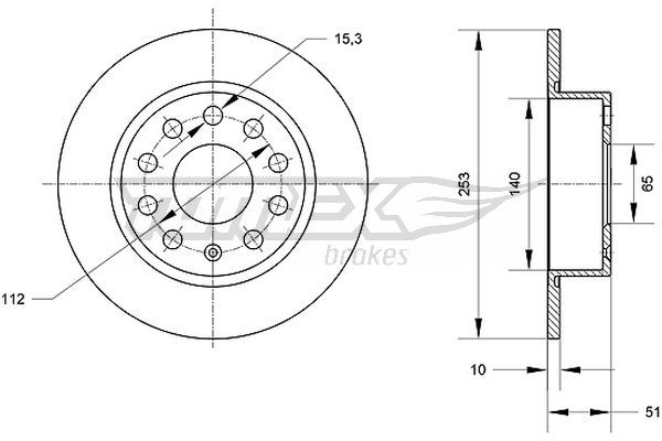 TOMEX Brakes TX 70-29 Brake Disc