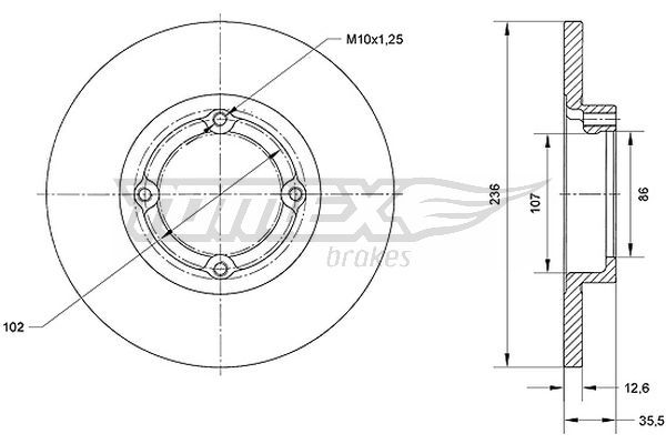TOMEX Brakes TX 70-33 Brake Disc