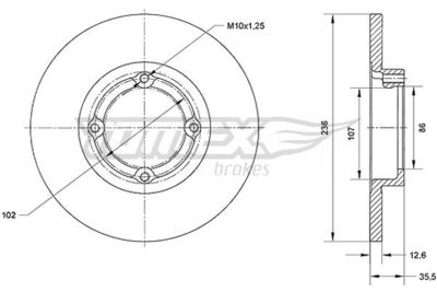 Brake Disc TOMEX Brakes TX 70-33