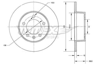 Brake Disc TOMEX Brakes TX 70-37