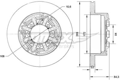 Brake Disc TOMEX Brakes TX 70-48