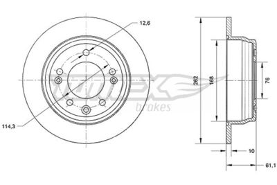 Brake Disc TOMEX Brakes TX 70-51