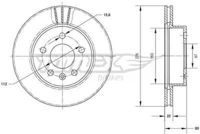 Brake Disc TOMEX Brakes TX 70-52