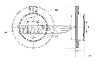 Brake Disc TOMEX Brakes TX 70-59