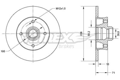 Brake Disc TOMEX Brakes TX 70-71