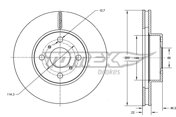 TOMEX Brakes TX 70-72 Brake Disc