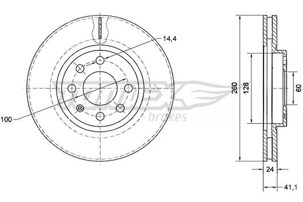 TOMEX Brakes TX 70-73 Brake Disc