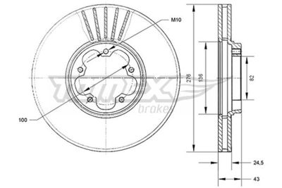 Brake Disc TOMEX Brakes TX 70-75