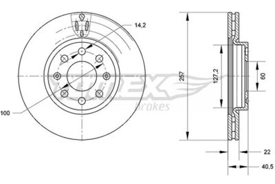Brake Disc TOMEX Brakes TX 70-85