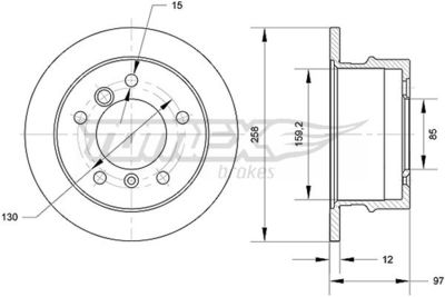 Brake Disc TOMEX Brakes TX 70-90