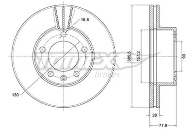 Brake Disc TOMEX Brakes TX 70-91