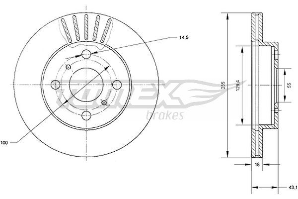 TOMEX Brakes TX 70-97 Brake Disc