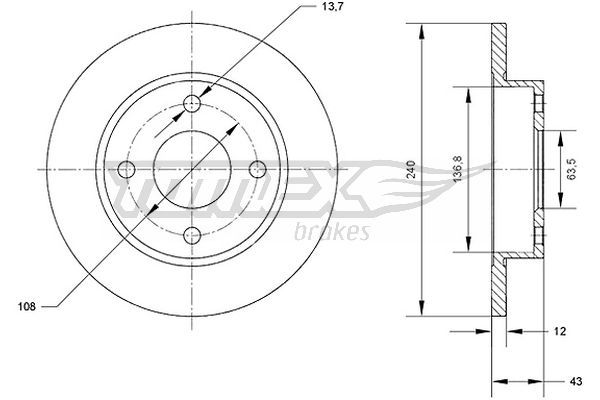 TOMEX Brakes TX 70-99 Brake Disc