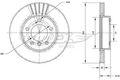 Brake Disc TOMEX Brakes TX 71-02