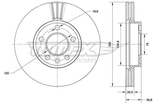 TOMEX Brakes TX 71-04 Brake Disc