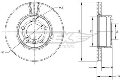 Brake Disc TOMEX Brakes TX 71-05