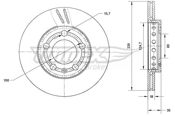 TOMEX Brakes TX 71-09 Brake Disc