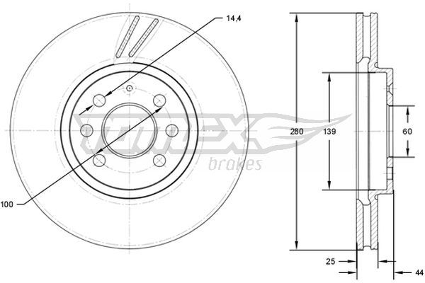 TOMEX Brakes TX 71-20 Brake Disc