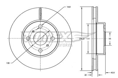 Brake Disc TOMEX Brakes TX 71-32