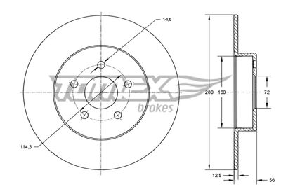 Brake Disc TOMEX Brakes TX 71-46