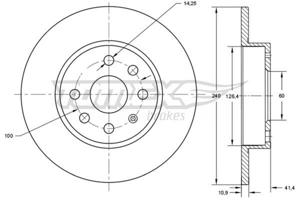 TOMEX Brakes TX 71-52 Brake Disc