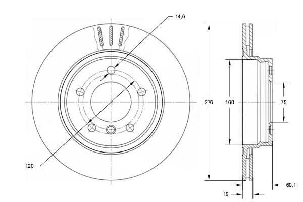 TOMEX Brakes TX 71-57 Brake Disc