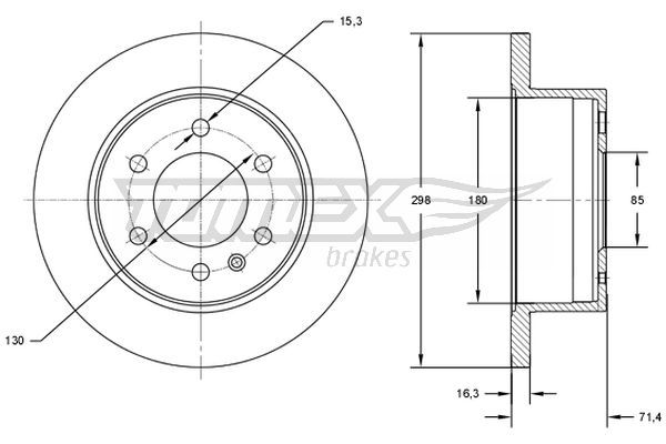 TOMEX Brakes TX 71-60 Brake Disc
