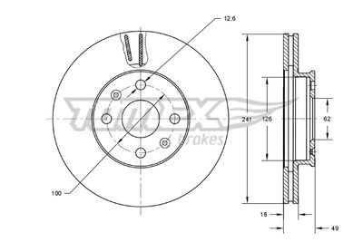 Brake Disc TOMEX Brakes TX 71-62