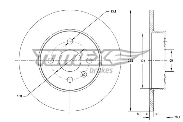 TOMEX Brakes TX 71-63 Brake Disc