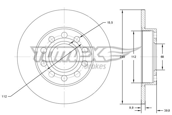 TOMEX Brakes TX 71-71 Brake Disc