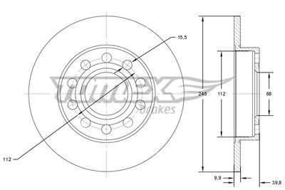 Brake Disc TOMEX Brakes TX 71-71