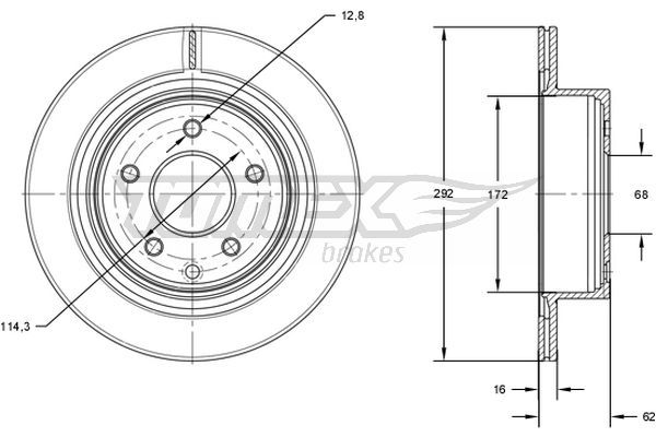 TOMEX Brakes TX 71-72 Brake Disc