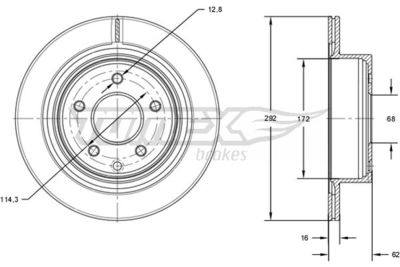 Brake Disc TOMEX Brakes TX 71-72
