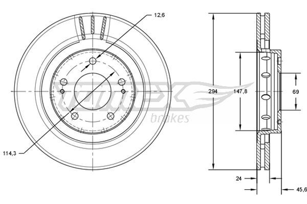 TOMEX Brakes TX 71-74 Brake Disc