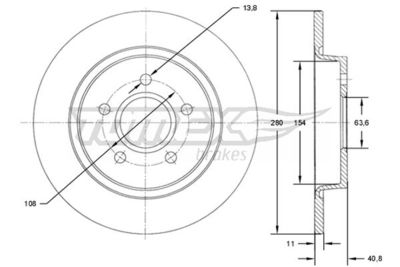 Brake Disc TOMEX Brakes TX 71-75