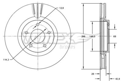 Brake Disc TOMEX Brakes TX 71-84