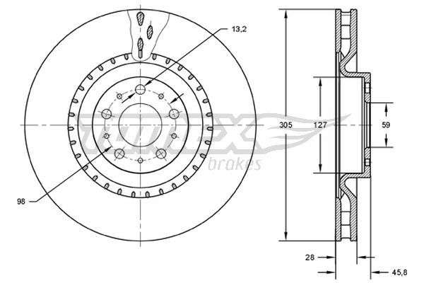 TOMEX Brakes TX 71-86 Brake Disc