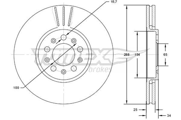 TOMEX Brakes TX 72-04 Brake Disc