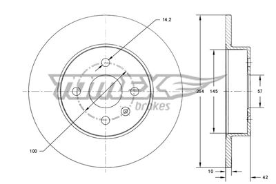 Brake Disc TOMEX Brakes TX 72-08