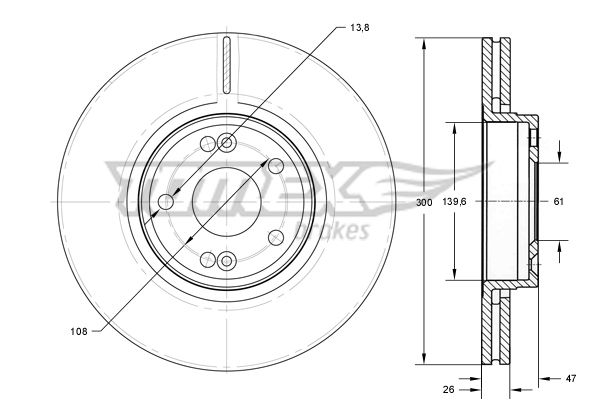 TOMEX Brakes TX 72-12 Brake Disc