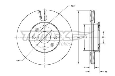 Brake Disc TOMEX Brakes TX 72-15
