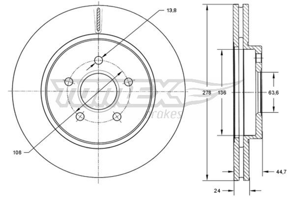 TOMEX Brakes TX 72-27 Brake Disc