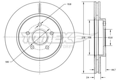 Brake Disc TOMEX Brakes TX 72-27